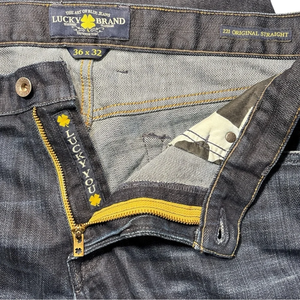 Lucky Brand Men's 221 Original Straight Classic Jeans Blue Mid Rise Denim 36x32